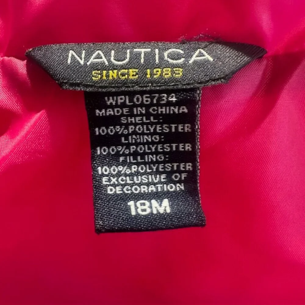 Magenta Toddler‎ Girls Nautica Puffer Vest Size 18 months